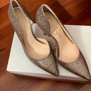 Gold D’orsay Stiletto - Claudette Heel